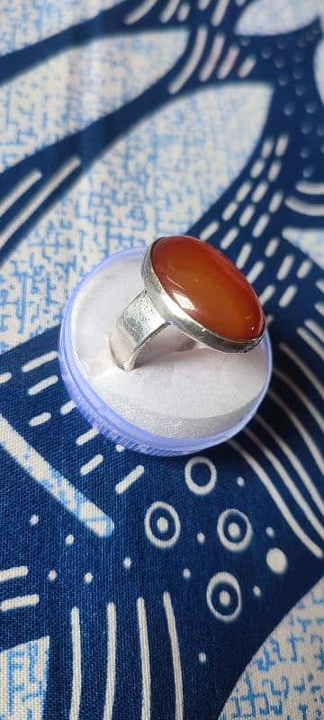 silver ring with original stone 2