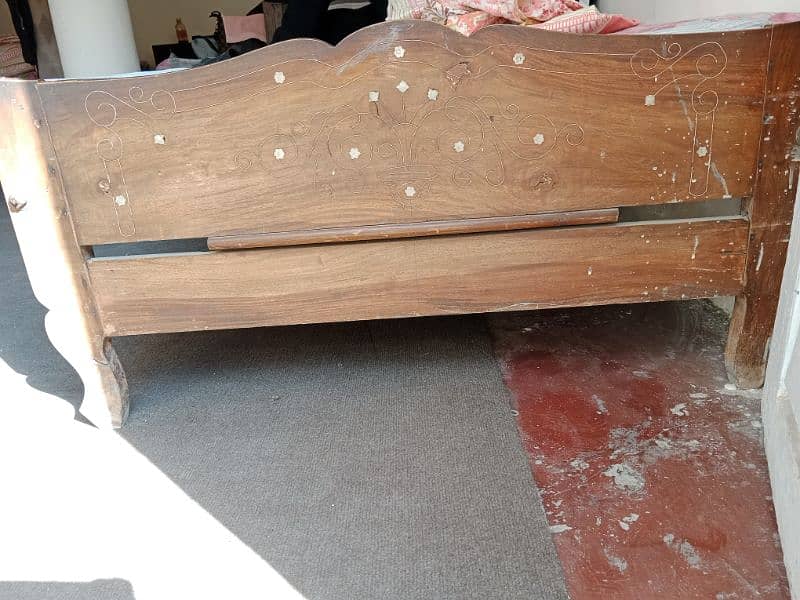 wooden single bed for sale 12k for both 1