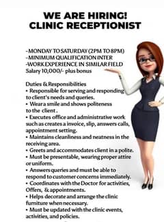 Receptionist/nurse FIX salary+Shares