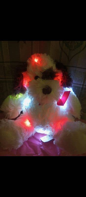 teddy bear with 7 different LED light 4