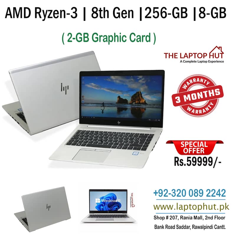 HP Ryzen Book | 2-GB Graphic | 16-GB Ram | 256-GB SSD | Warranty 0