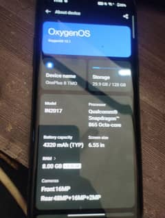 oneplus 8 8GB RAM 128 GB storage exchange