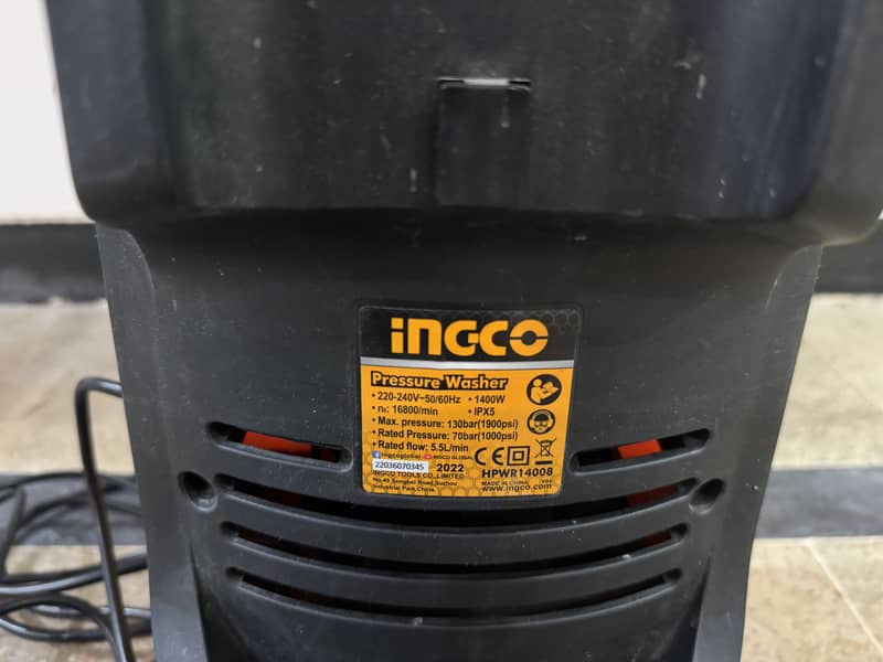 1400W ingco pressure washer 2