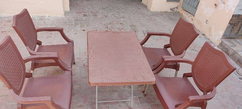 4 chairs  and  1 table 3