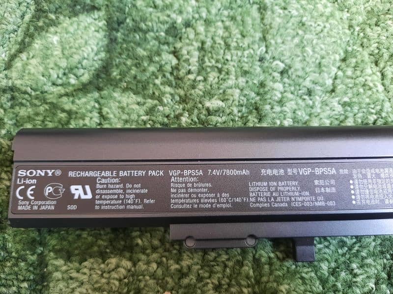 Sony- Rechargeable Battery - VGP-BPS5A - New - Made in Japan 2