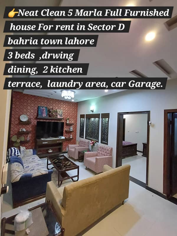 Five Marla Furnished House in Bahria Town Lahore 1