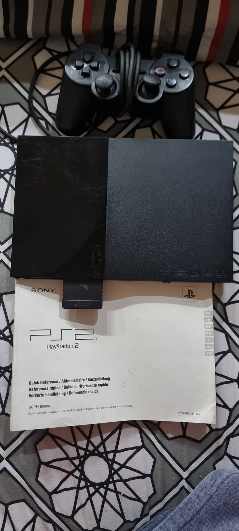 PS2 with memory card and controller 1