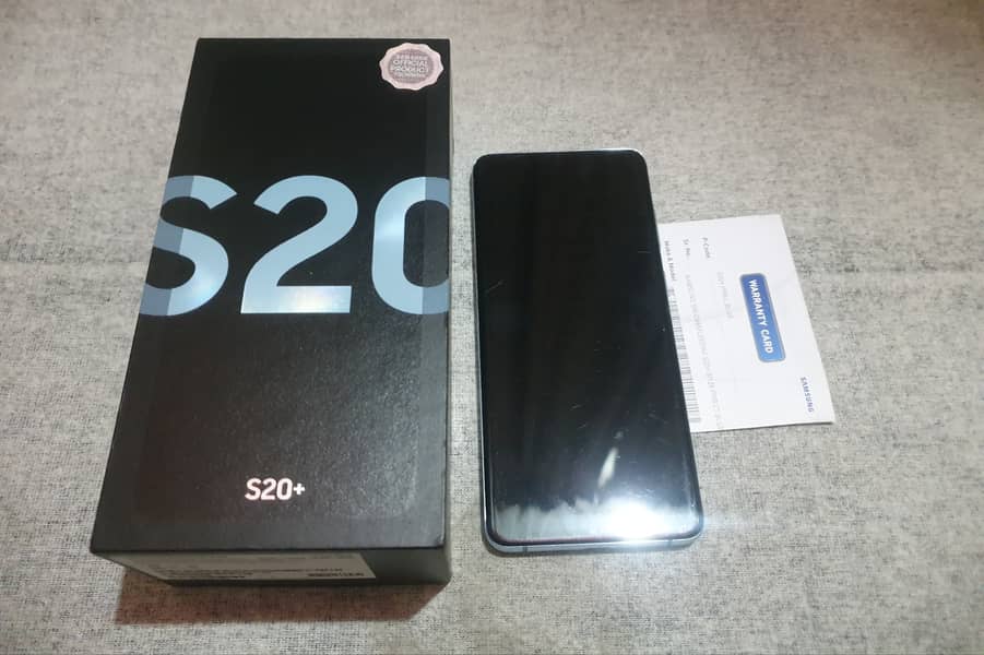 S20 Plus Official Pta Approved. 128gb. Dual Sim. Cosmic Blue. Full Box. 1