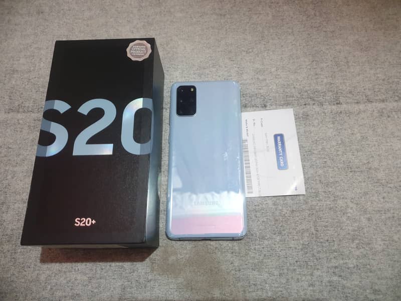 S20 Plus Official Pta Approved. 128gb. Dual Sim. Cosmic Blue. Full Box. 3