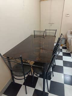 Used Iron Rod Dining Table