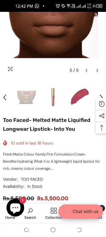 Too faced long wear lipstick 7 pieces 9