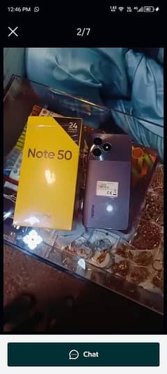 Realme note 50 with full box 4gb+4gb ram 128gb rom