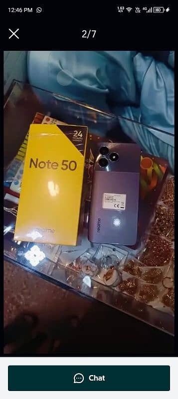 Realme note 50 with full box 4gb+4gb ram 128gb rom 0