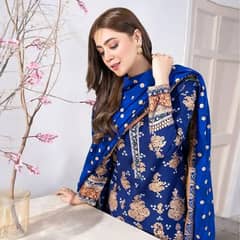 unstitched 3 piece original limelight khaddar dress