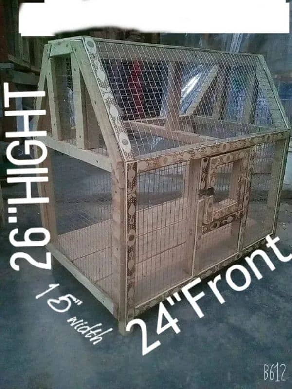 heavy Wooden bird cage very beautiful cage for parrots. 2