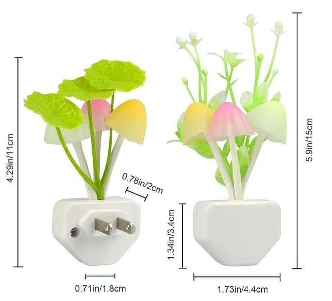 Room lamp Mushroom 3D LED light Sensor /pack of 3 3