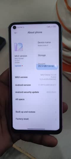 redmi note9 4 128 full box