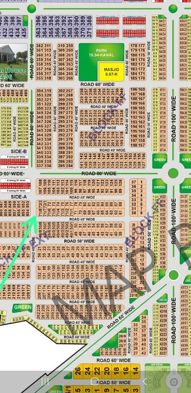 Ideally Located Corner Residential Plot For sale In Citi Housing Phase 3 - Block FF Available 2