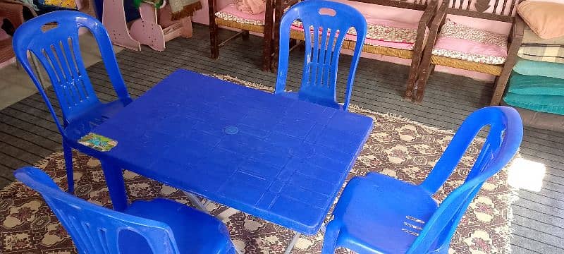 plastic chair and table set 1