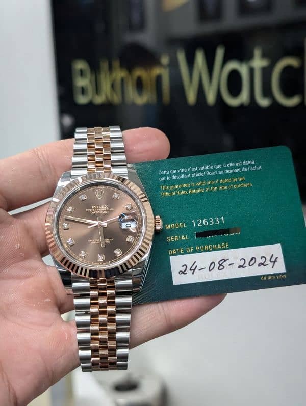 ROLEX 126331 CHOCOLATE DIAMONDS DIAL STEEL EVER ROSE GOLD 41 BRAND NEW 0