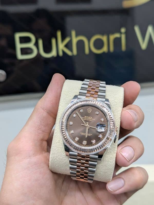 ROLEX 126331 CHOCOLATE DIAMONDS DIAL STEEL EVER ROSE GOLD 41 BRAND NEW 1