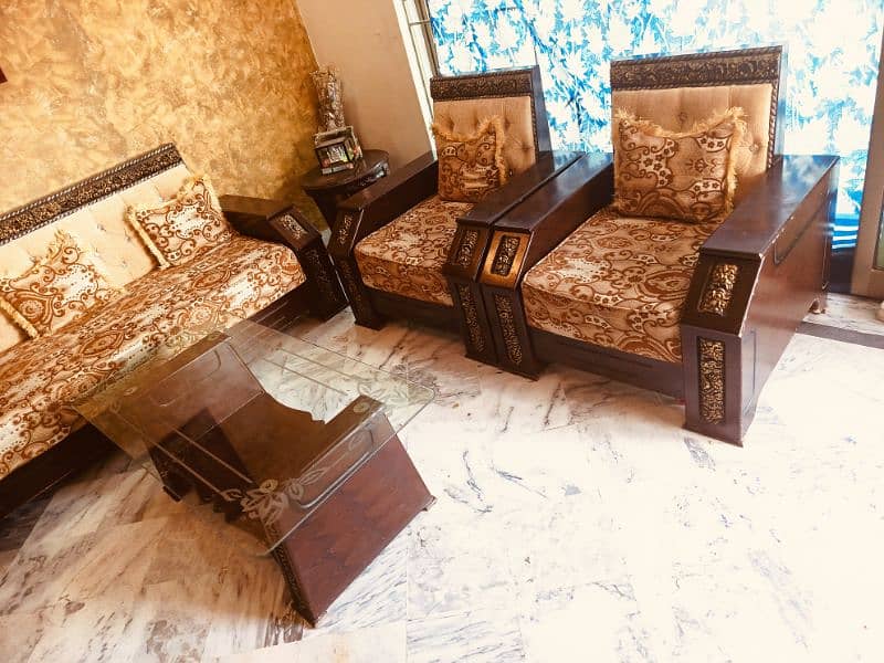 7 Seater Sofa Set With 2 Table Available For Sale In BAHRIA PHASE 4 0