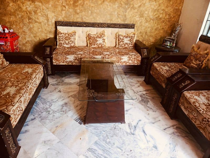 7 Seater Sofa Set With 2 Table Available For Sale In BAHRIA PHASE 4 4