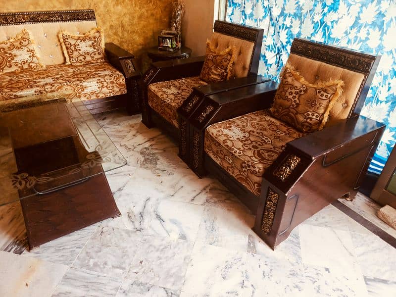 7 Seater Sofa Set With 2 Table Available For Sale In BAHRIA PHASE 4 5