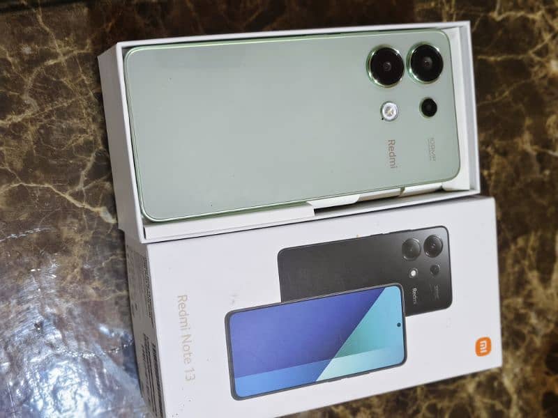 Redmi note 13 8gb256gb full box mint green only sale no exchange 1