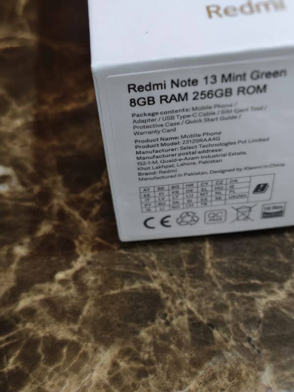 Redmi note 13 8gb256gb full box mint green only sale no exchange 4