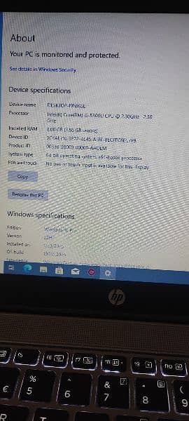 hp elitebook corei5 5th gen 8/128/500 2