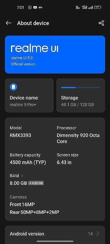 Realme 9 pro plus Back break 6