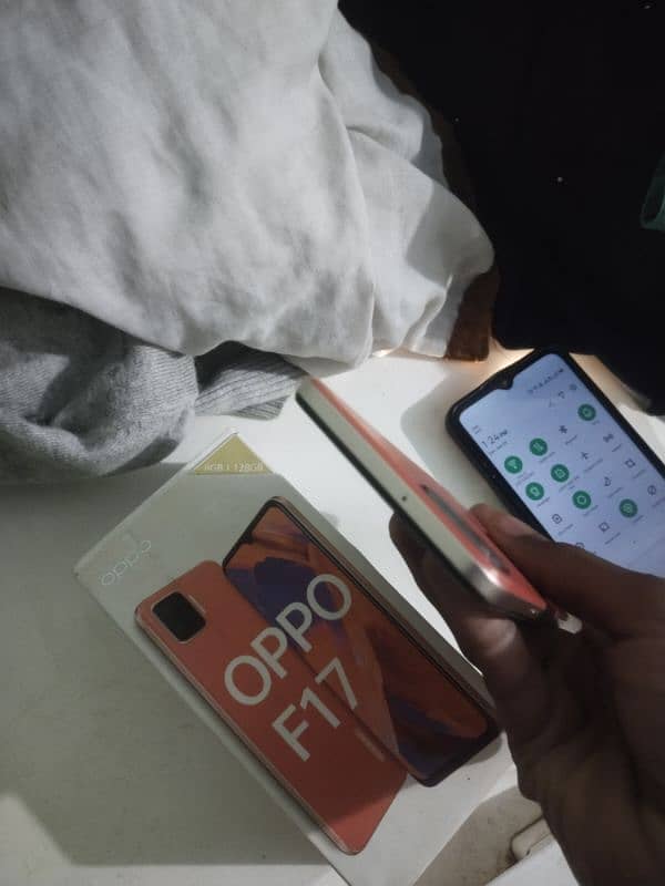 oppo f17 with box pta approved 8+5/128gb 6