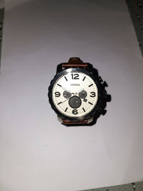 FOSSIL NATE CHRONOGRAPH LEATHER WATCH FOR MEN 0