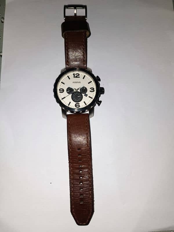 FOSSIL NATE CHRONOGRAPH LEATHER WATCH FOR MEN 2