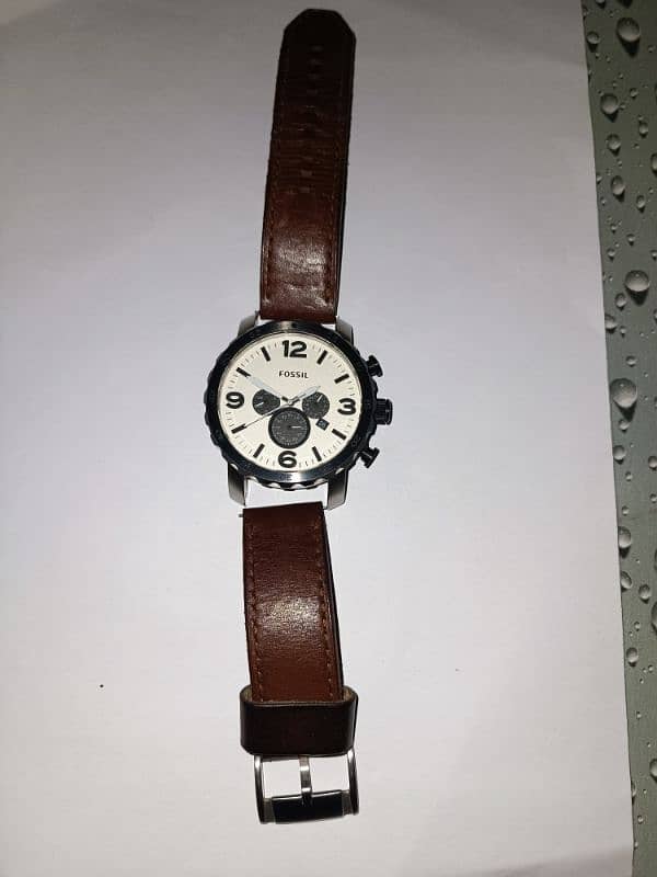 FOSSIL NATE CHRONOGRAPH LEATHER WATCH FOR MEN 4