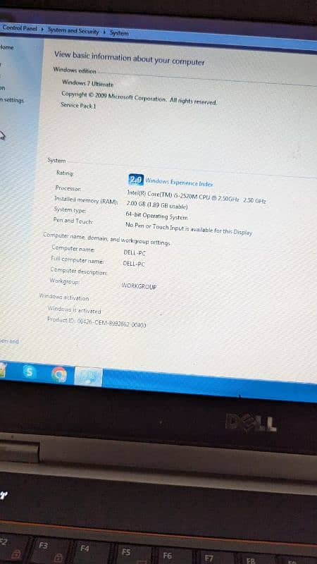 Dell Core i5 2 generation 3