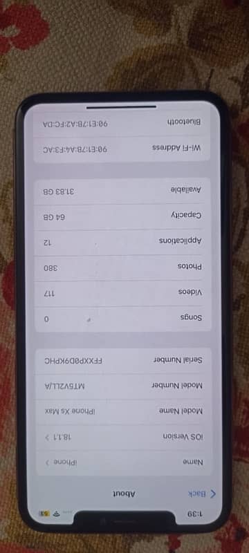 iPhone xsmax non pta 11