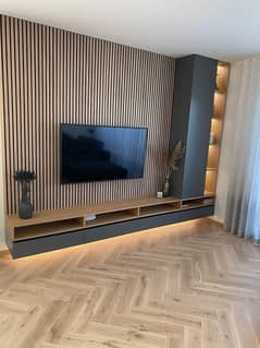 Media wall - feature wall-Media wall unit- Wpc Wall Panel-Wall molding