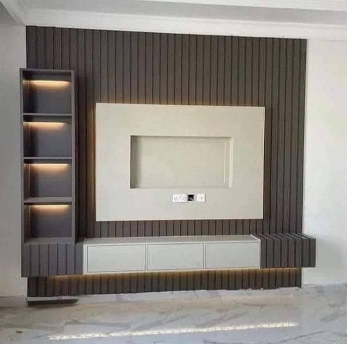 Media wall - feature wall-Media wall unit- Wpc Wall Panel-Wall molding 3