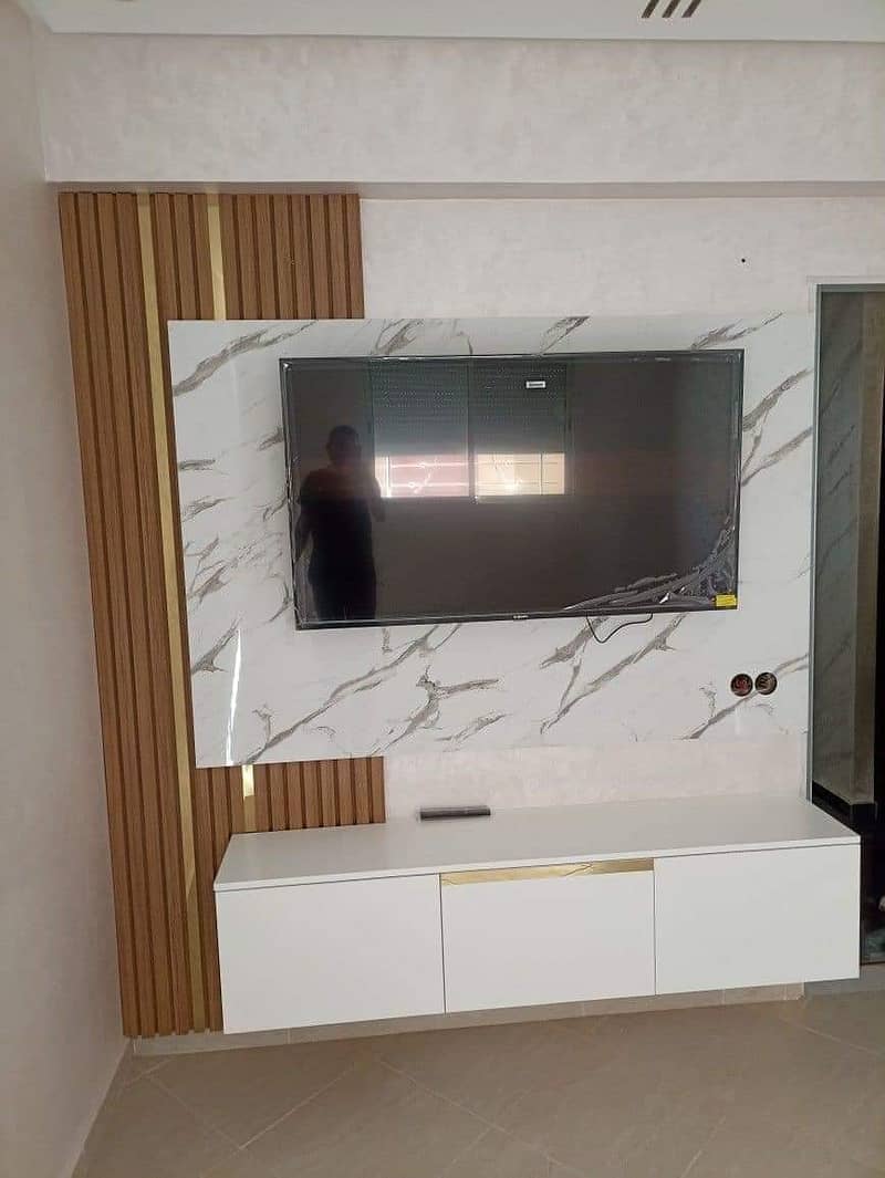 Media wall - feature wall-Media wall unit- Wpc Wall Panel-Wall molding 5