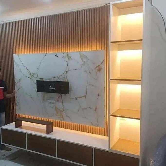 Media wall - feature wall-Media wall unit- Wpc Wall Panel-Wall molding 10