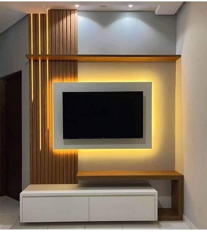 Media wall - feature wall-Media wall unit- Wpc Wall Panel-Wall molding 12