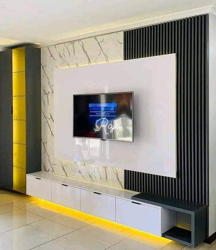 Media wall - feature wall-Media wall unit- Wpc Wall Panel-Wall molding 15