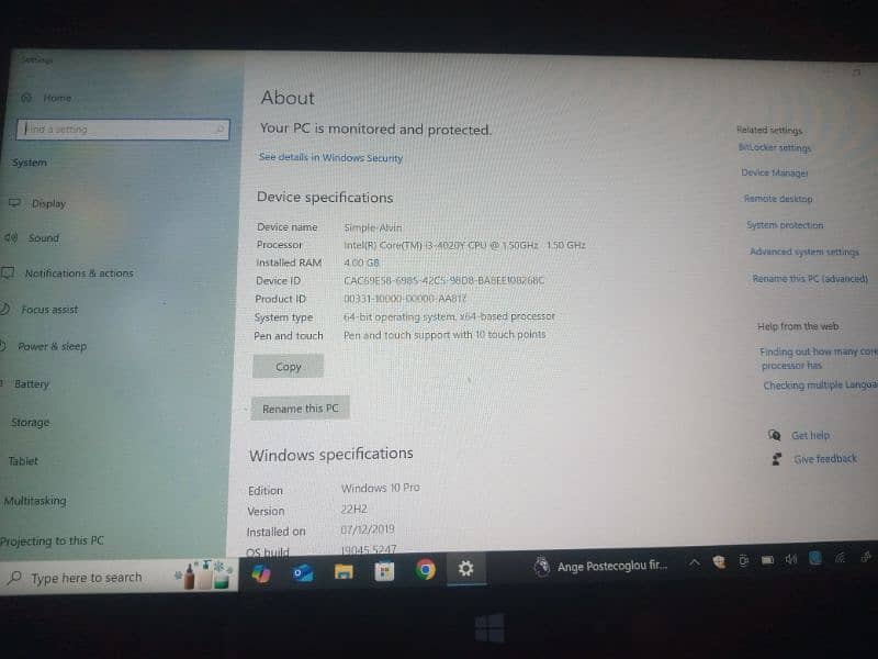 dell I3 4th gen laptop/tab touch screen 2