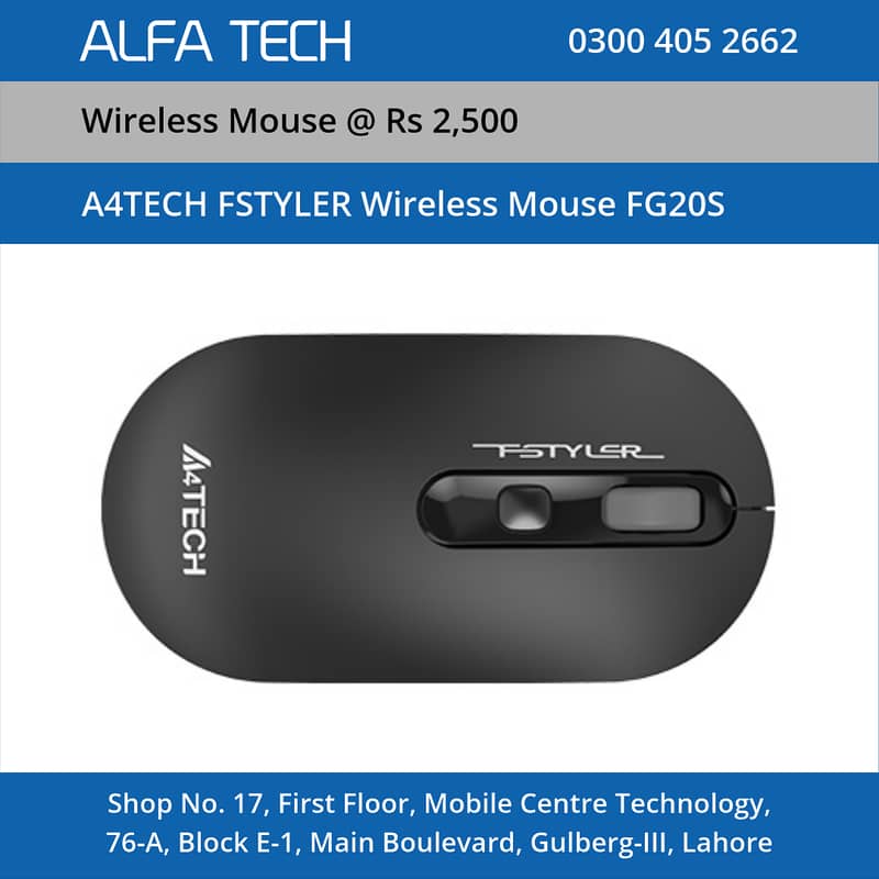 A4TECH FSTYLER Wireless Mouse FG20S - ALFA TECH 0