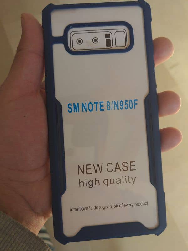 Galaxy Note 8 Clear Acrylic Case New Blue 0