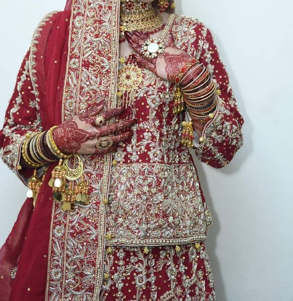 *Bridal lehenga | ready to wear | Deziner lehenga | Red lehenga* 0