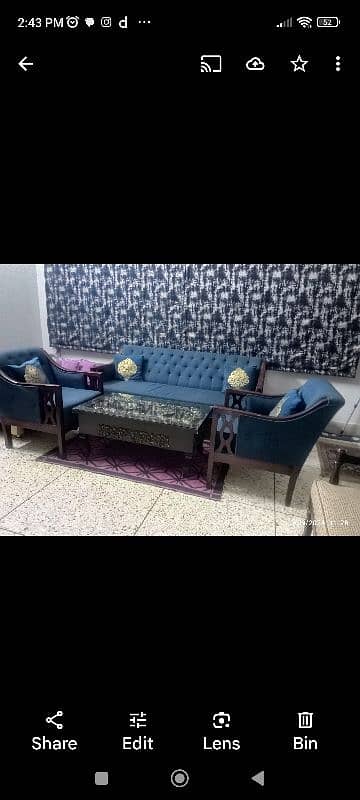 5 seater sofa set with center table 0