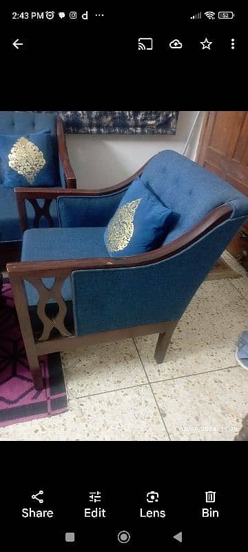 5 seater sofa set with center table 2